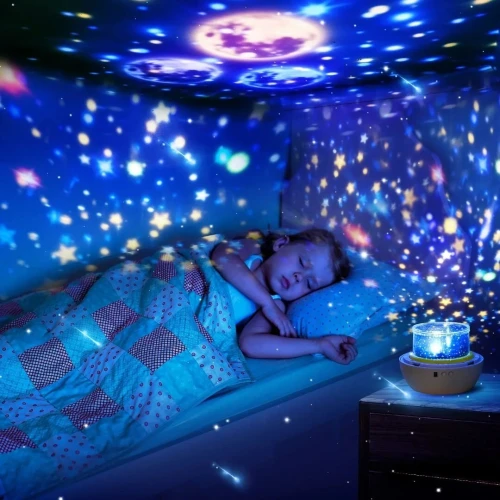 Projecteur Ciel Étoilé Enfant  Système Solaire Rotatif 360 + 5 Films Planètes
