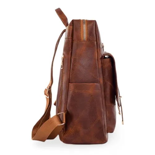 Sac à Dos Rétro Femme  Cuir PU Élégant pour Usage Quotidien