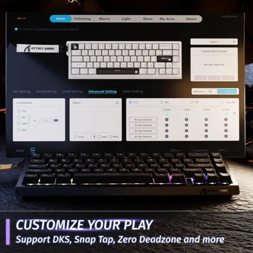 Clavier Gaming Magnétique Compact  60% avec Rapid Trigger