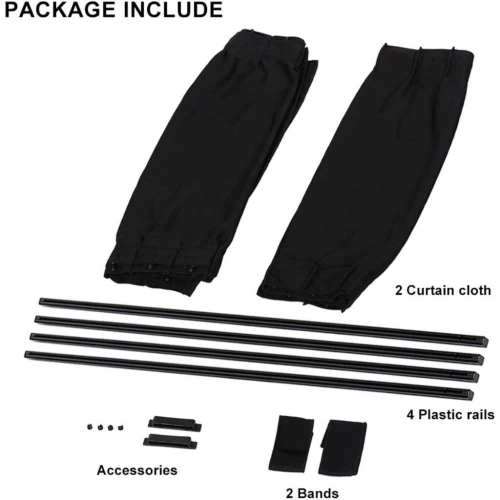 2Pcs Rideau glissé de fenêtre Protection UV pour Voiture ستار نوافذ جانبية في السيارة