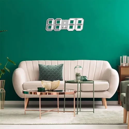 Horloge LED Murale 3D Blanche GH0720L Design Moderne