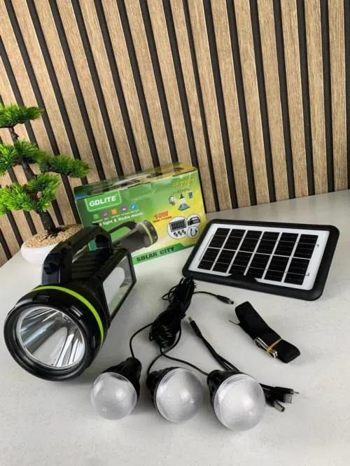 Kit Solaire dÉclairage avec Haut-Parleur Bluetooth GDLITE GD-2000A