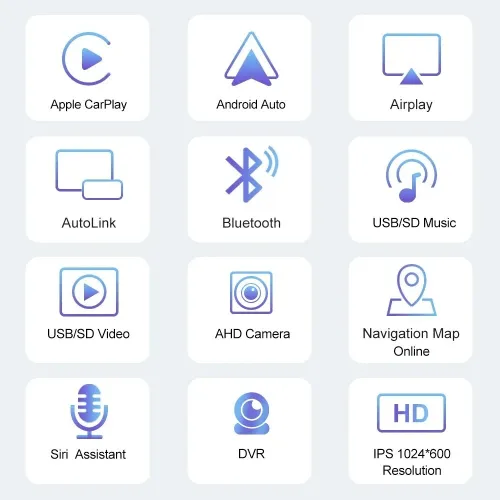 Écran Autoradio 1 DIN MP5  Compatible CarPlay et Android Auto