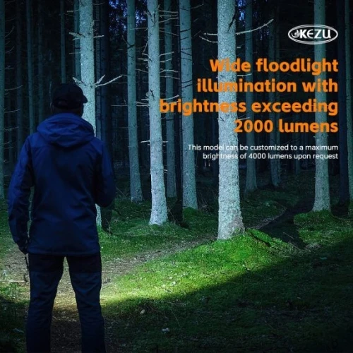 Lampe Torche LED Tactique  2000 Lumens avec Batterie Haute Capacité