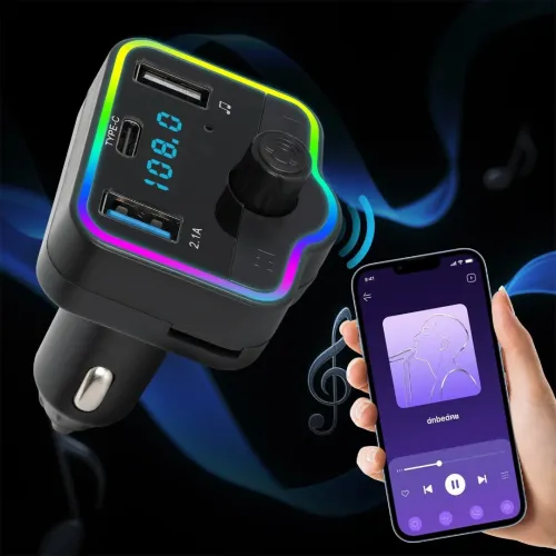 Émetteur FM Bluetooth Voiture  Charge Rapide 12-24V