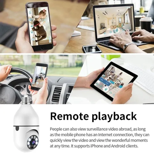 Caméra à ampoule Wi-Fi Vision Panoramique 1080p  كاميرة مراقبة وايفاي