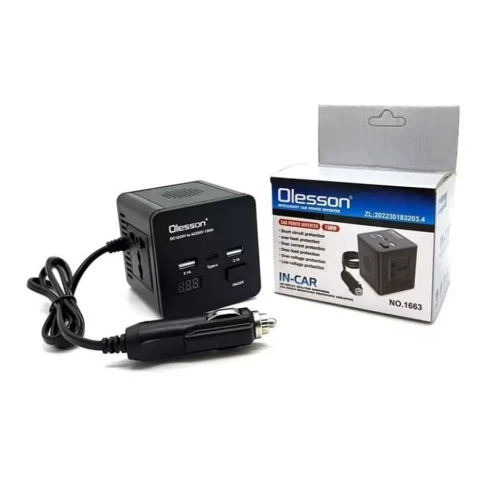 Convertisseur de Tension Voiture 150W - 2 USB, Type-C & 2 Prises Secteur