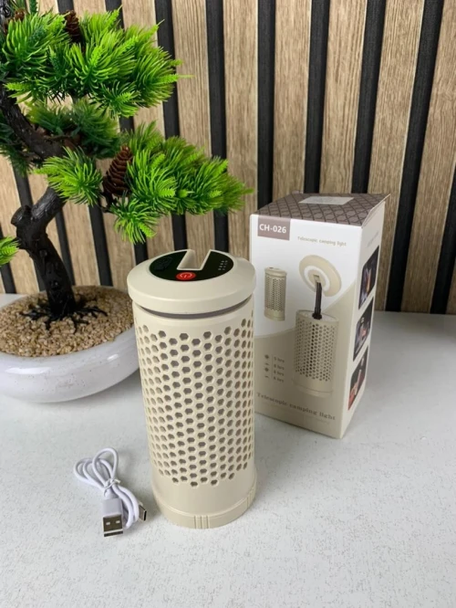 Lampe Rechargeable Camping Nid dAbeille avec 3 Modes de Couleur