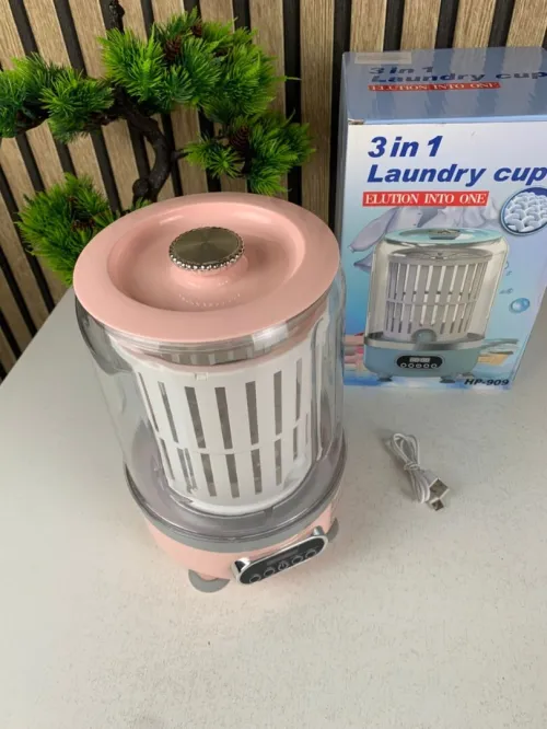 Mini Machine à Laver Portable 3L avec Lumière Bleue