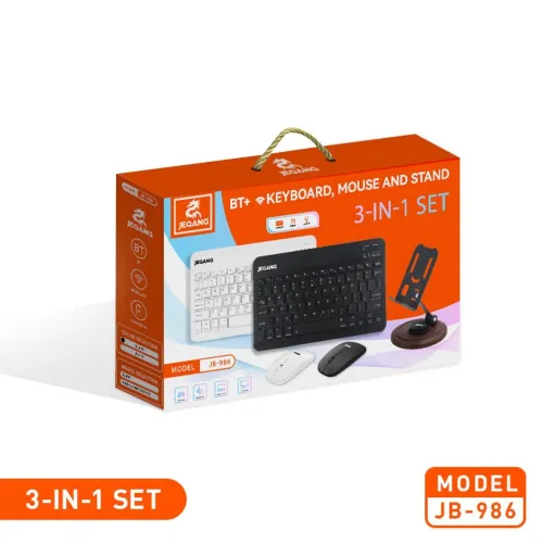 Clavier + Souris avec Support Smartphone Multi-Compatibilité Windows / iOS / Android