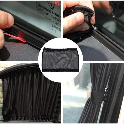 2Pcs Rideau glissé de fenêtre Protection UV pour Voiture ستار نوافذ جانبية في السيارة