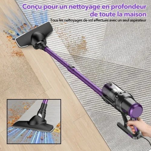 Aspirateur Balai Filaire Multismart  5 en 1 avec Aspirateur à Main