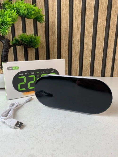 Réveil LED GH9003 avec Lumière dAmbiance et Affichage Clair