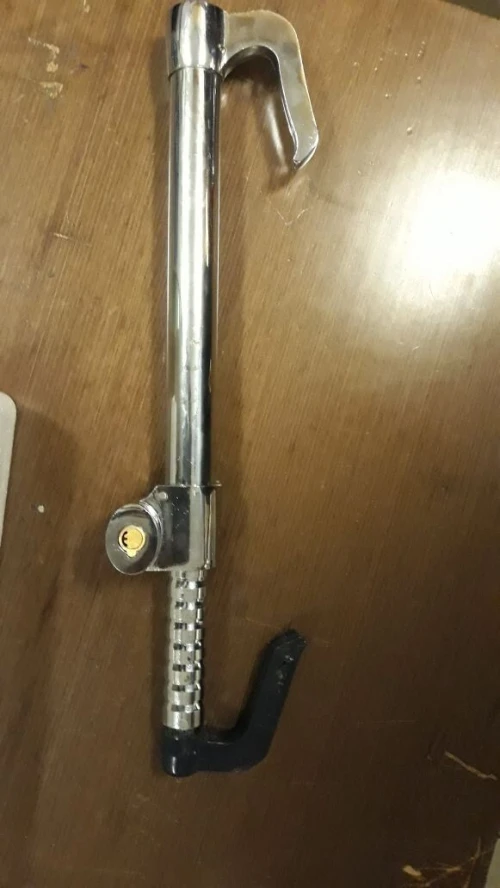 Antivol Voiture Rétractable  Verrou Frein et Volant Double Crochet