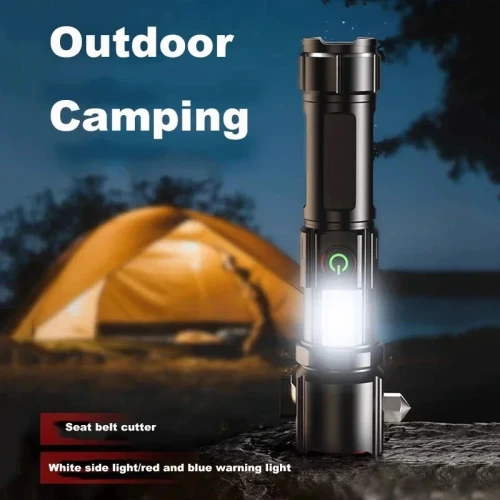 Lampe Torche Multifonctionnel LED Puissante Rechargeable par USB  طورش عالي السطوع