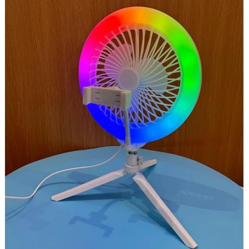 Ring Light RGB avec Ventilateur Intégré  Support Ajustable