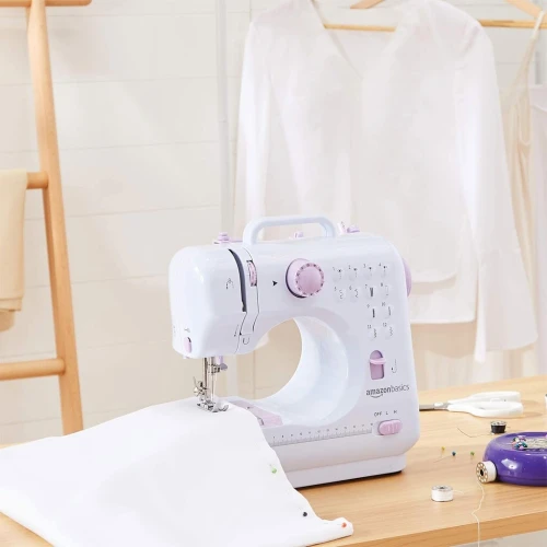 Machine à Coudre Compacte 12 Points  Double Vitesse avec veilleuse LED et Pédale