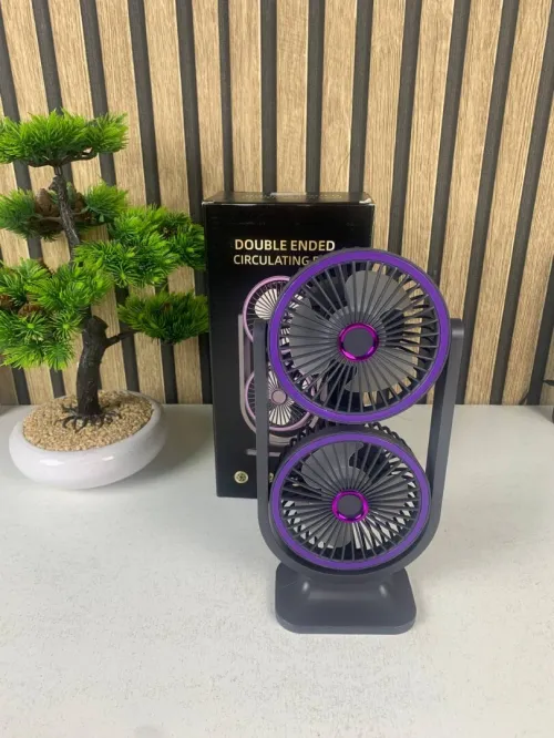Ventilateur USB Double Tête  Refroidissement Réglable 3 Modes