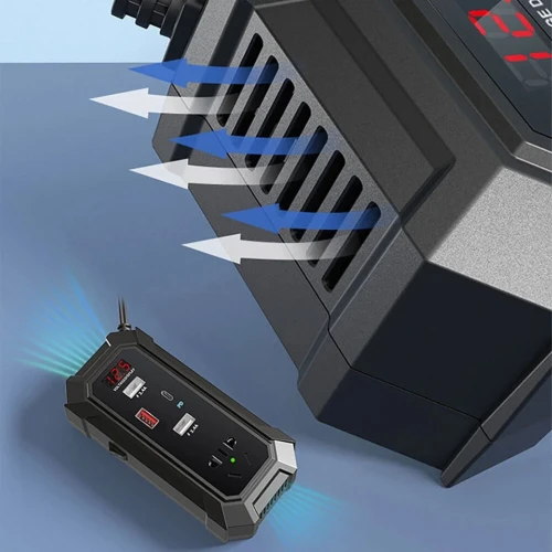 Convertisseur de Voiture 12V/24V vers 220V  Multiports Charge Rapide