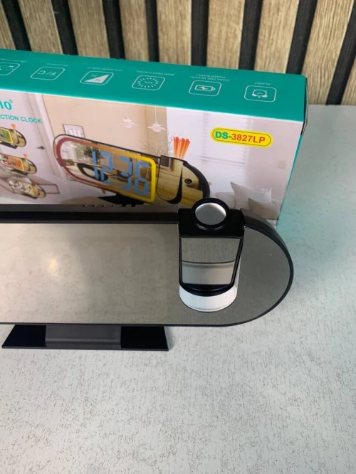 Réveil Digital LED avec Projection Plafond  Miroir RGB Moderne