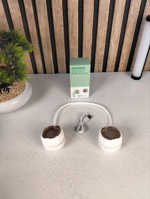 Ventilateur Personnel Tour de Cou  Écran LED, Rechargeable USB-C et Ultra Léger
