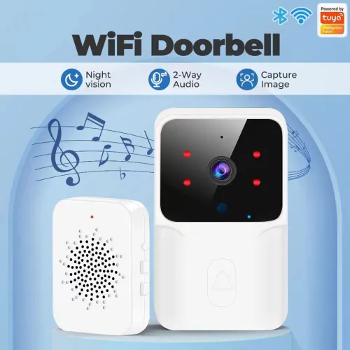 Sonnette Connectée Extérieur avec Caméra 1080P Auto Capture