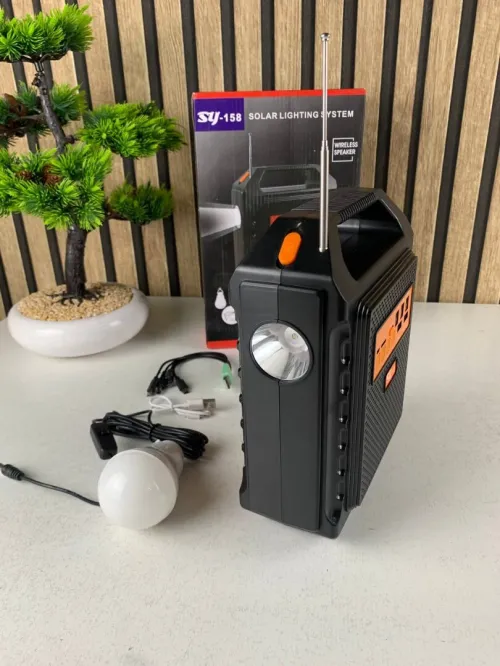 Ensemble Solaire Rechargeable avec Torche LED et 3 Lampes