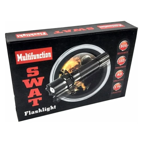 Lampe Torche LED Puissante SWAT  3 Modes dÉclairage et Zoom Ajustable