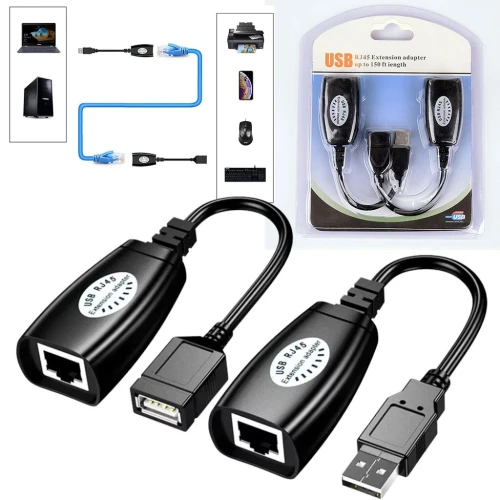 Rallonge USB via Cat5/6 RJ45 2Pcs  Jusquà 150 m