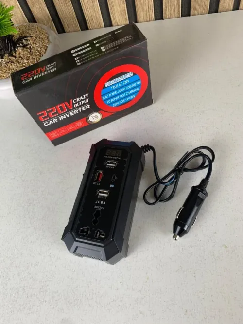 Convertisseur de Voiture 12V/24V vers 220V  Multiports Fast Charge