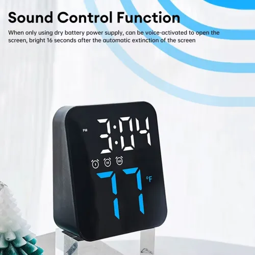 Horloge Murale Électronique avec Température GH8015  ساعة إلكترونية مع عرض درجة الحرارة