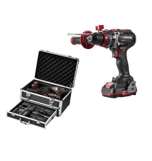 Visseuse Perceuse à Percussion Parkside Performance 20V Brushless 2 Batteries Chargeur accessoires