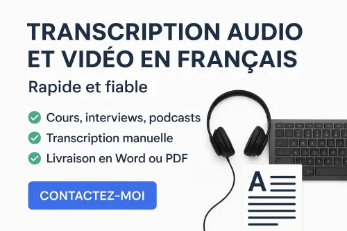 Transcription audio et vidéo en français 