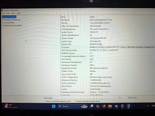 Pc portable HP probook 640 g4