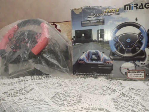 volant ps3, ps2,pc avec pédales et vitesse
