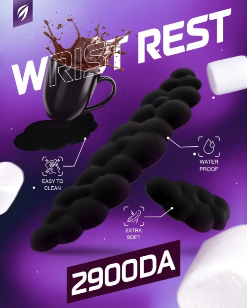 Cloud Wrist Rest (White/Black)