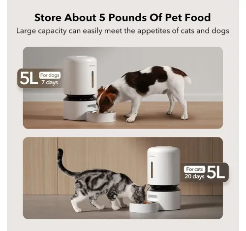 Distributeur automatique de nourriture pour chats/chiens avec caméra