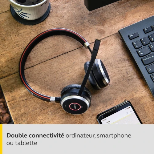 Jabra Evolve 65 Stereo Casque supra-auriculaire sans fil 