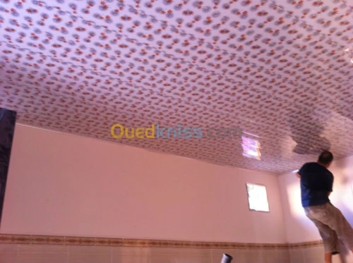 pose de faux.plafond en pvc