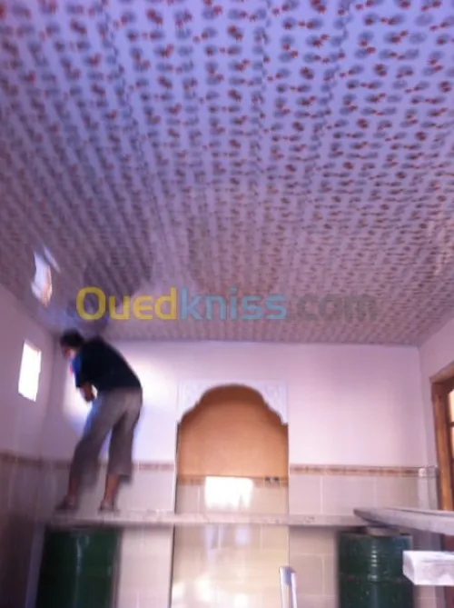 pose de faux.plafond en pvc