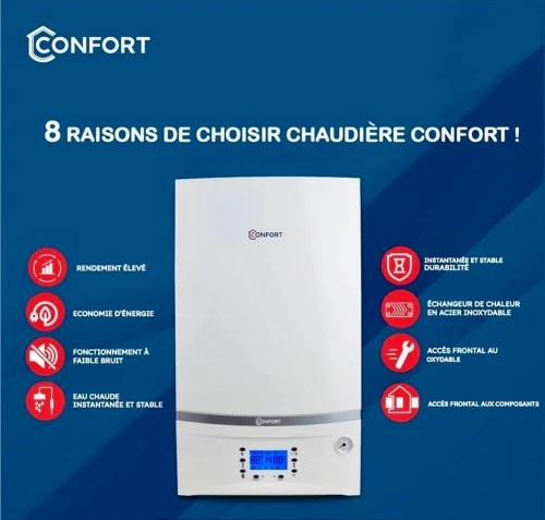Chaudière murale confort 24kw a ventouse