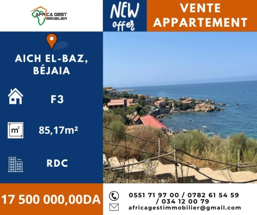 Vente Appartement F3 Béjaïa Bejaia