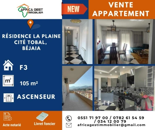 Vente Appartement F3 Béjaïa Bejaia