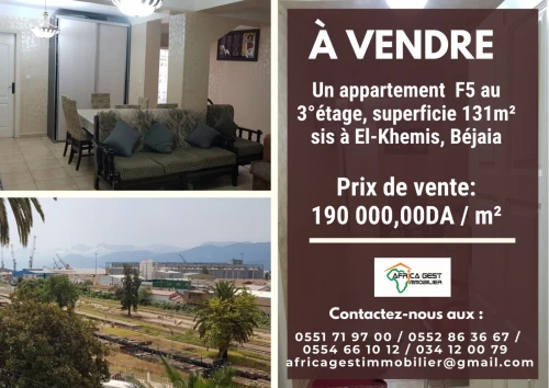 Vente Appartement F5 Bejaia Bejaia