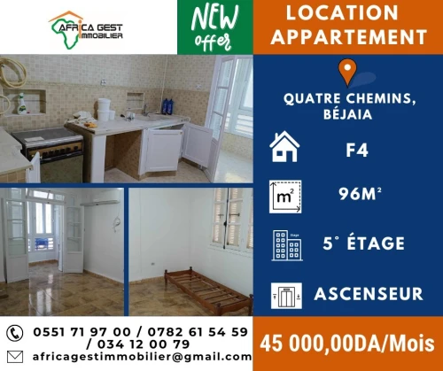Location Appartement F4 Béjaïa Bejaia