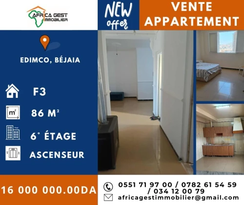 Vente Appartement F3 Béjaïa Bejaia