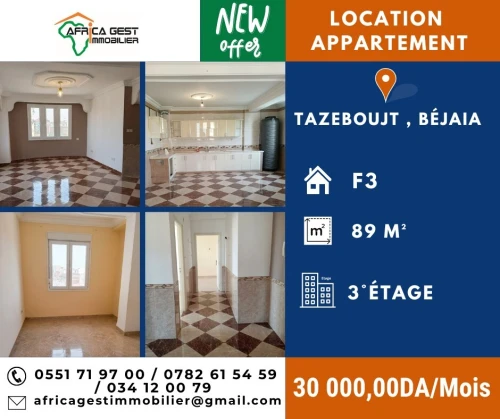 Location Appartement F3 Béjaïa Bejaia
