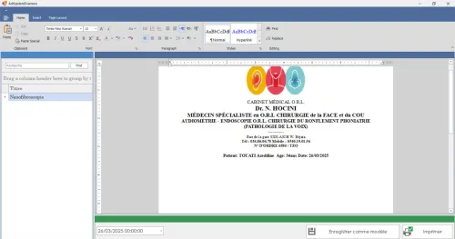 Logiciel de gestion de cabinet médical ORL