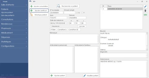 Logiciel de gestion de cabinet médical ORL