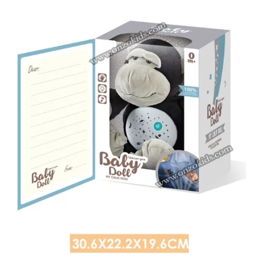 Veilleuse projecteur Singe en peluche avec musique pour bébé - Mebkid